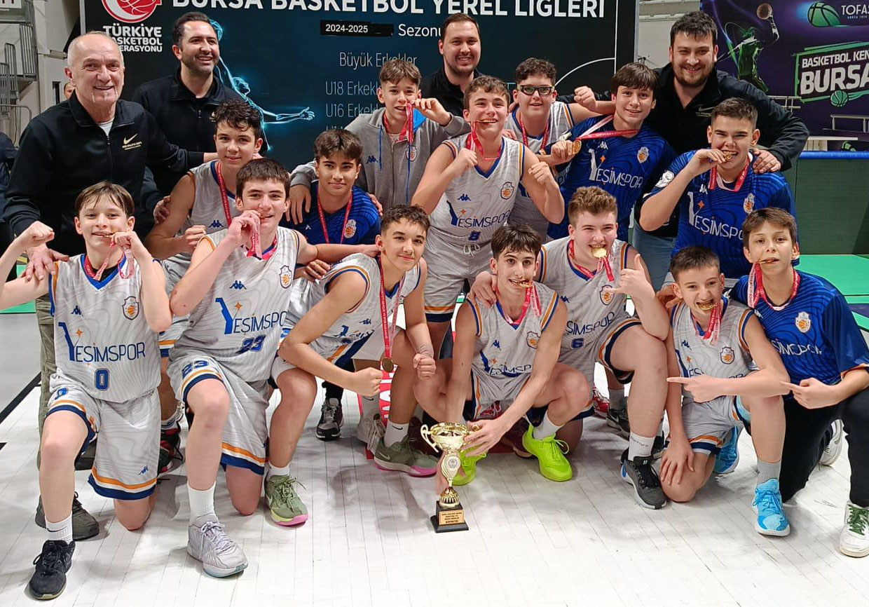 Yeşim Spor U14 Erkek Basketbol Takımı Bursa şampiyonu oldu!